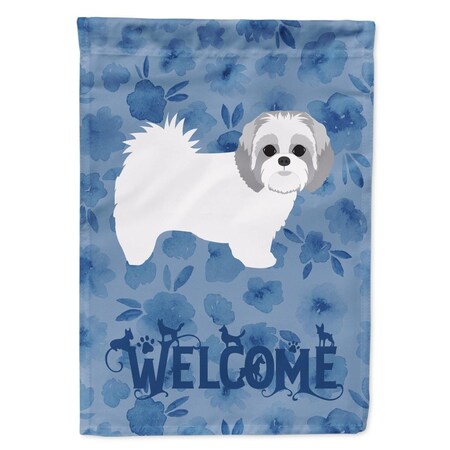 Carolines Treasures 28 x 0.01 x 40 in. Shih Tzu No.2 Welcome Flag Canvas House Size CK6100CHF